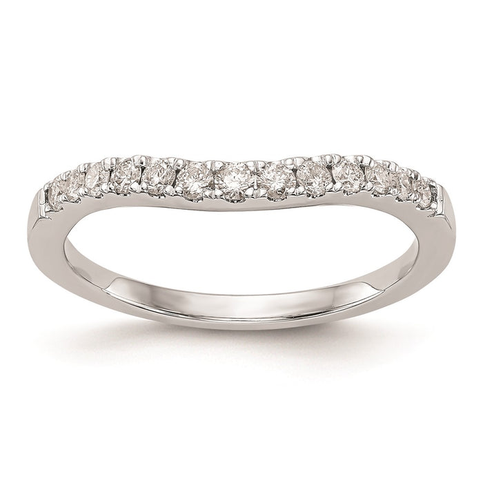 High-Quality 14K White Gold Curved Wedding Band Setting | Stylish Value Option-1