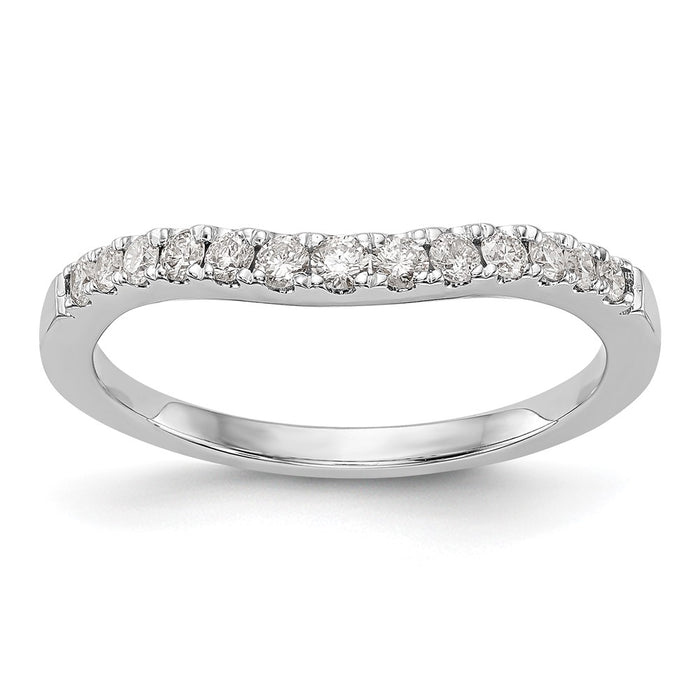 Exclusive 14K White Gold 1/3 Carat Diamond Eternity Wedding Band - Stylish Value-1