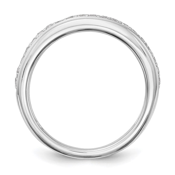 14K White Gold Wedding Band Set, 1/3 Carat Diamond