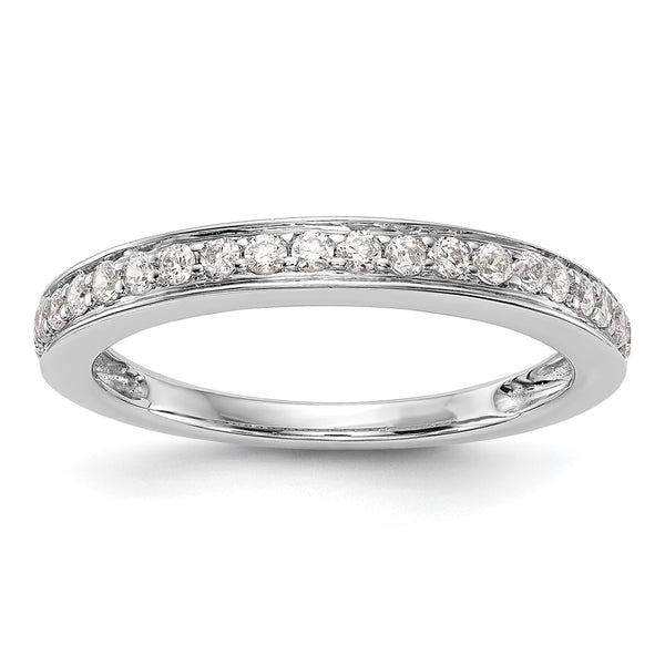 14K White Gold Wedding Band Set, 1/3 Carat Diamond
