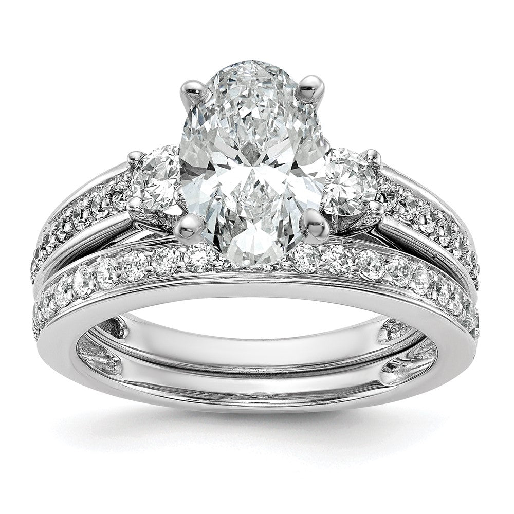 Buy Stylish 14K White Gold 3-Stone Engagement Ring | 1/5 Carat Diamond Value