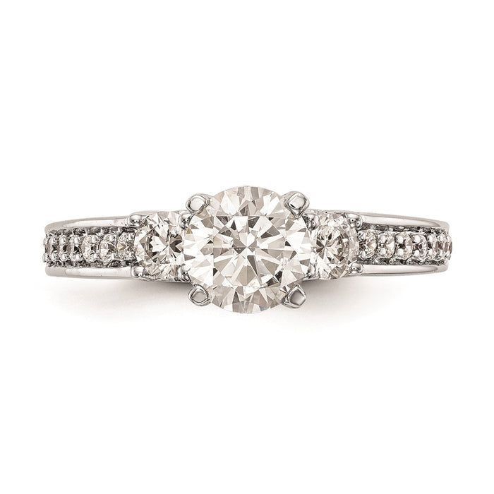 Buy Stylish 14K White Gold 3-Stone Engagement Ring | 1/5 Carat Diamond Value-4