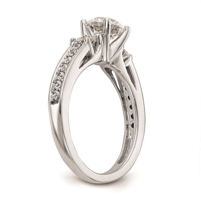 Buy Stylish 14K White Gold 3-Stone Engagement Ring | 1/5 Carat Diamond Value-6