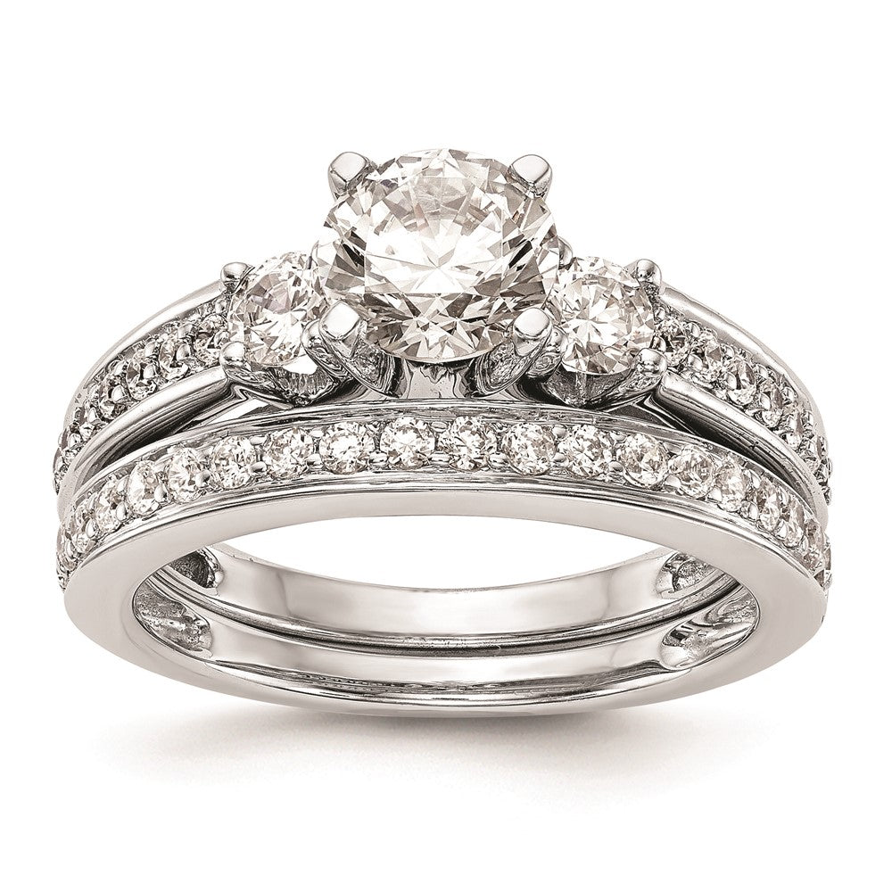 Buy Stylish 14K White Gold 3-Stone Engagement Ring | 1/5 Carat Diamond Value