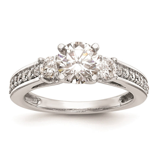 Buy Stylish 14K White Gold 3-Stone Engagement Ring | 1/5 Carat Diamond Value