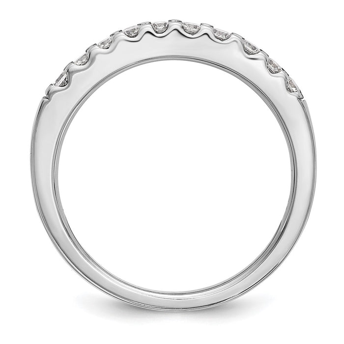 Order 14K White Gold Wedding Band Set - 1/3 Carat Diamond Luxury Value-2