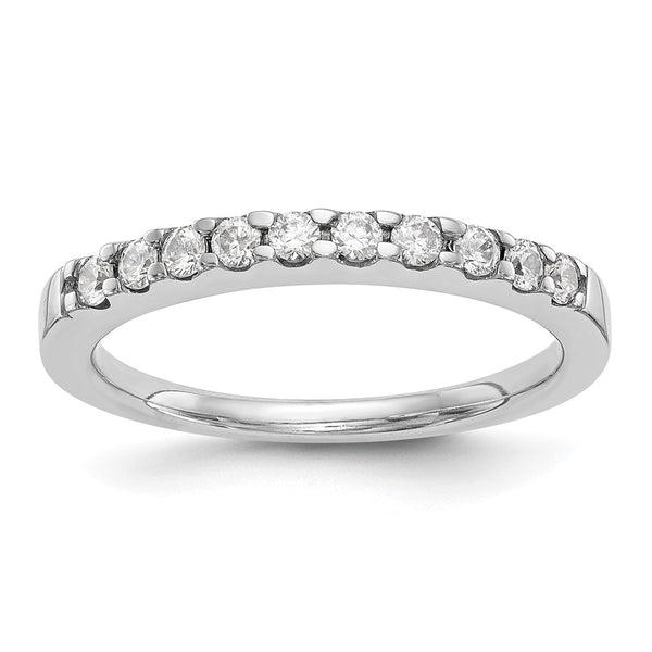14K White Gold Wedding Band Set - 1/3 Carat Diamond