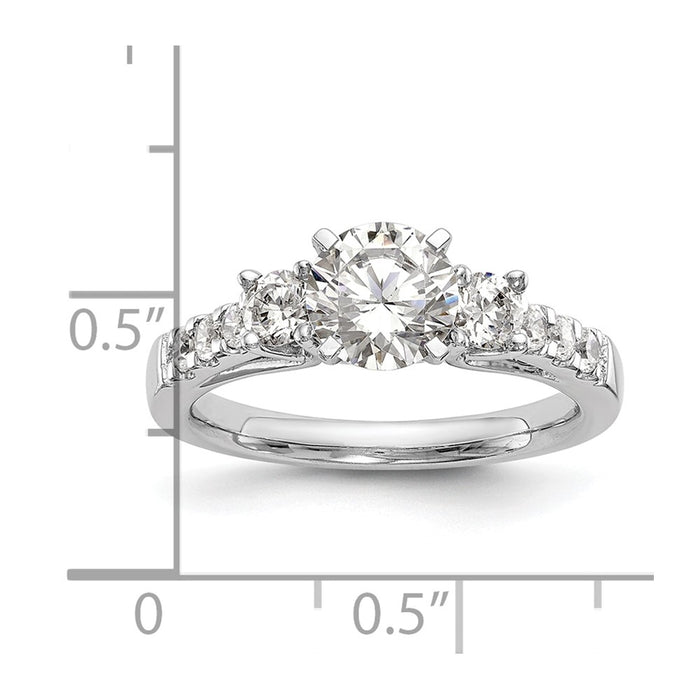 Buy Exclusive 14K White Gold 3-Stone Engagement Ring, 1/5 Carat Diamond Value-8