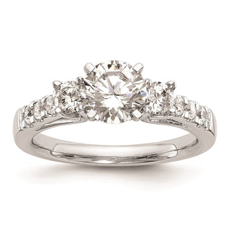 Buy Stylish 14K White Gold 3-Stone Engagement Ring Mounting - Fits 2-3.3mm Stones