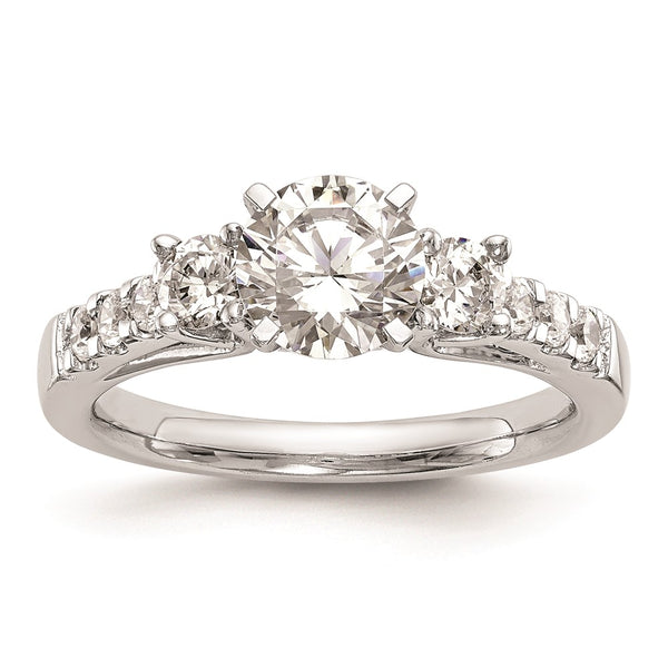 Buy Exclusive 14K White Gold 3-Stone Engagement Ring, 1/5 Carat Diamond Value