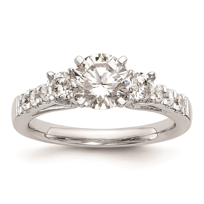 Buy Exclusive 14K White Gold 3-Stone Engagement Ring, 1/5 Carat Diamond Value-1