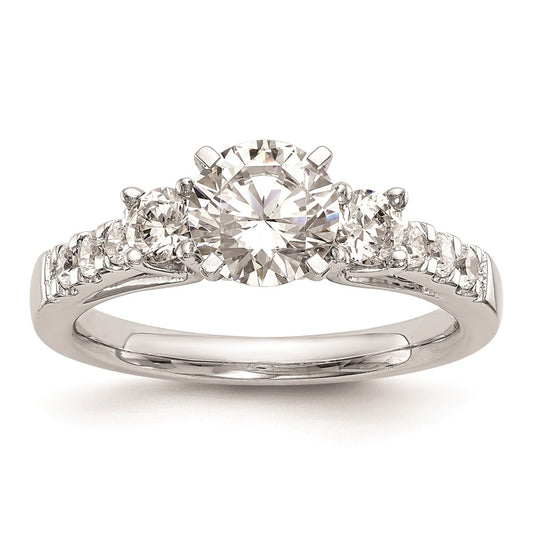 Buy Stylish 14K White Gold 3-Stone Engagement Ring Mounting - Fits 2-3.3mm Stones