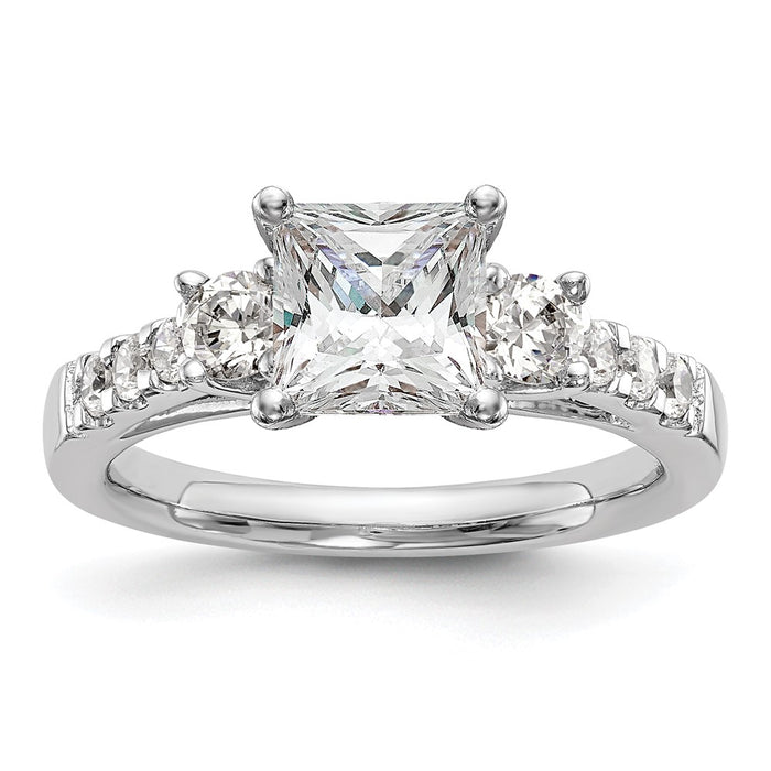 Buy Exclusive 14K White Gold 3-Stone Engagement Ring, 1/5 Carat Diamond Value-9