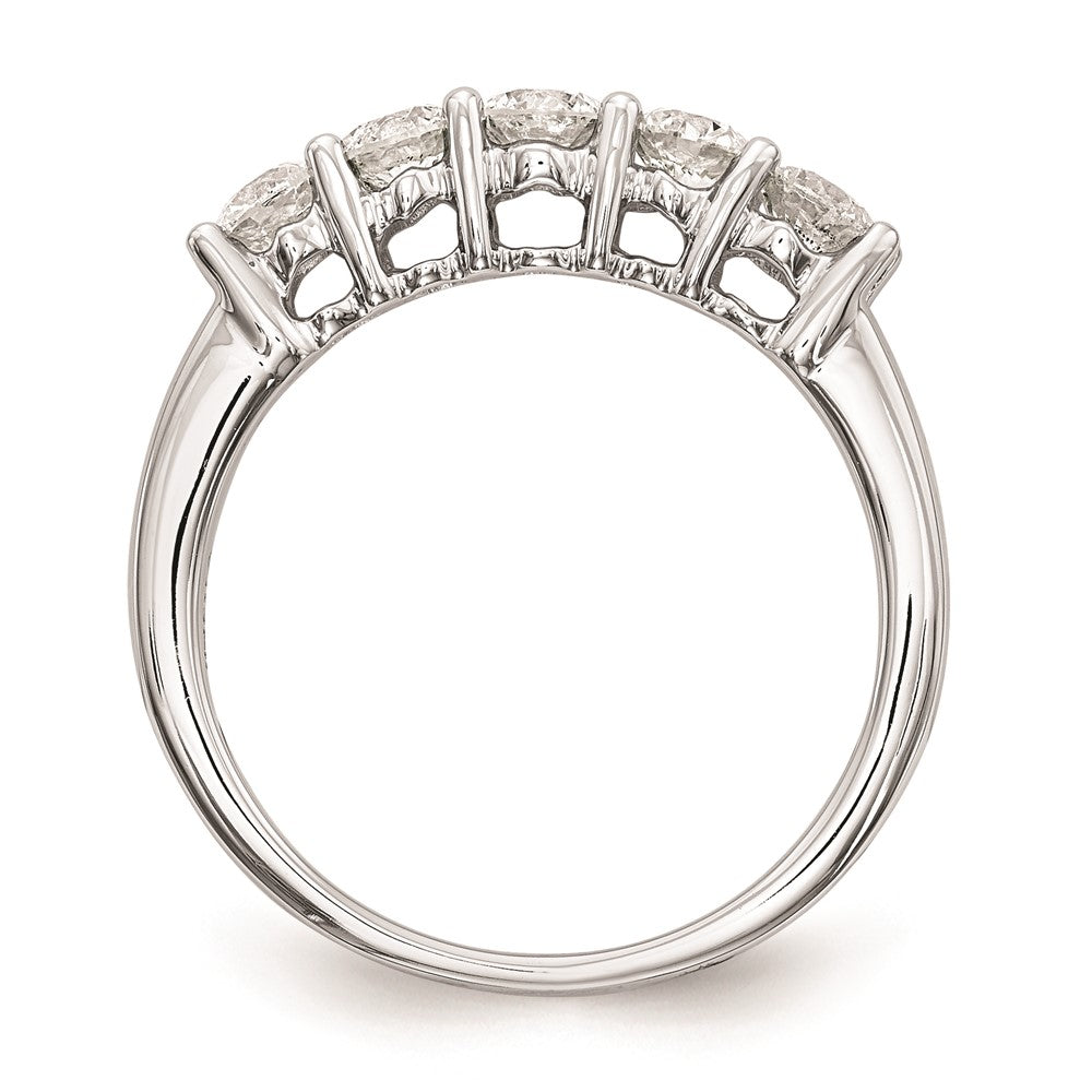 Buy Stylish 14K White Gold Five-Stone Diamond Wedding Band Setting, 1.25 CT