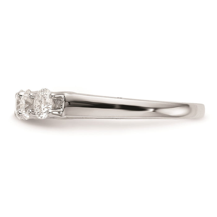 Buy Stylish 14K White Gold Five-Stone Diamond Wedding Band Setting, 1.25 CT-3
