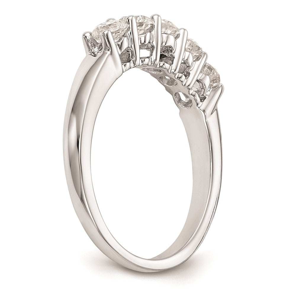 Buy Stylish 14K White Gold Five-Stone Diamond Wedding Band Setting, 1.25 CT