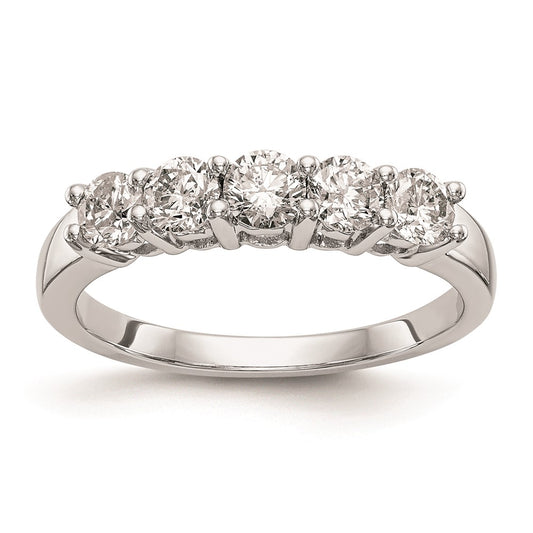 Buy Stylish 14K White Gold Five-Stone Diamond Wedding Band Setting, 1.25 CT
