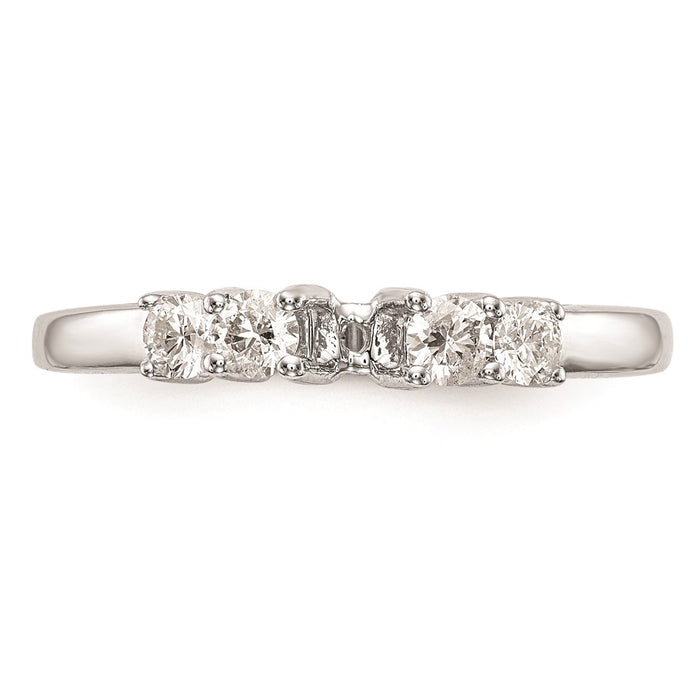 Buy 14K White Gold 5-Stone Engagement Ring Mounting - Stylish & Affordable!-4