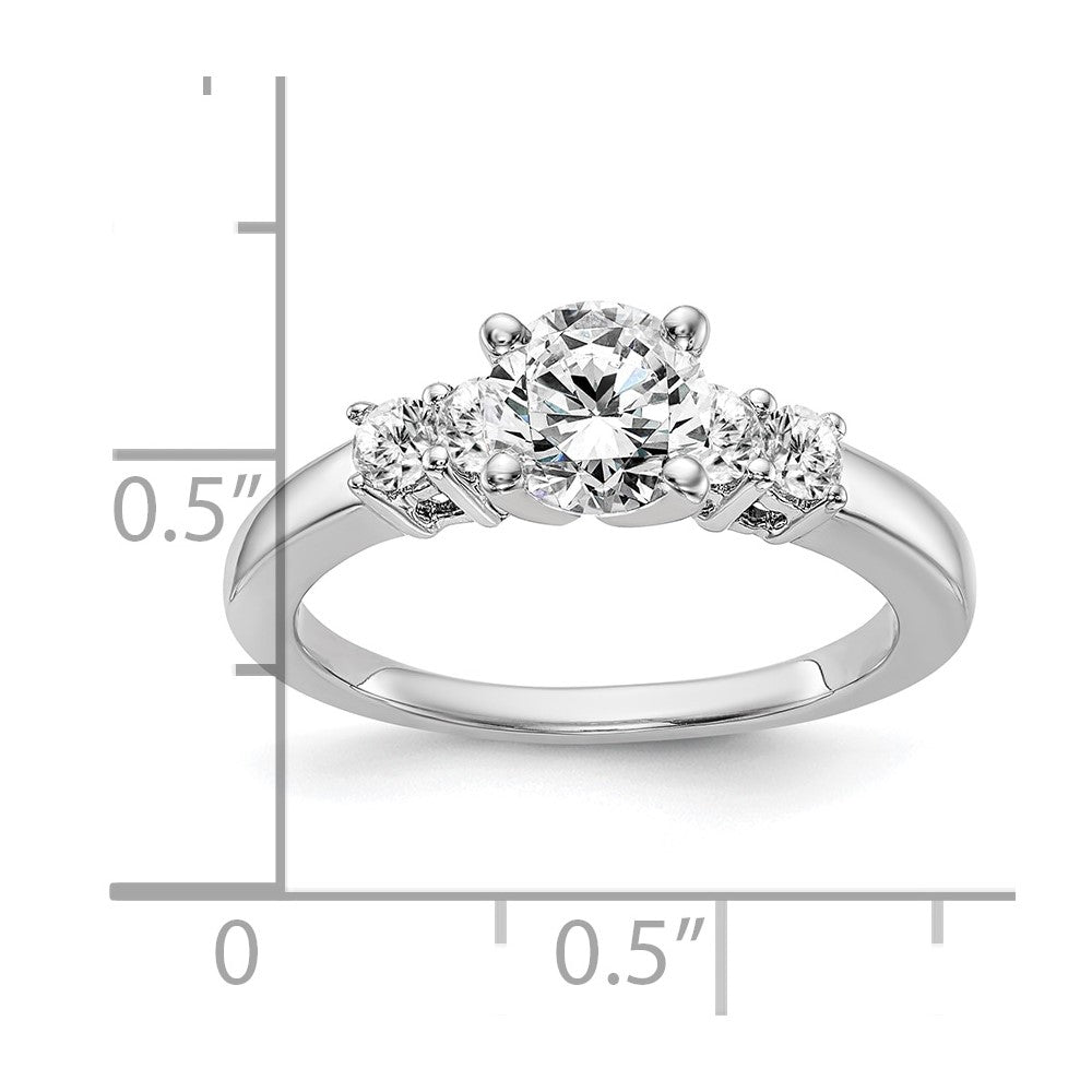 Buy 14K White Gold 5-Stone Engagement Ring Mounting - Stylish & Affordable!