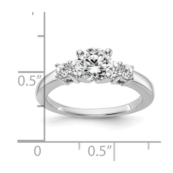 Buy 14K White Gold 5-Stone Engagement Ring Mounting - Stylish & Affordable!-8