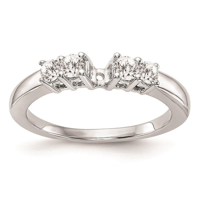 Buy 14K White Gold 5-Stone Engagement Ring Mounting - Stylish & Affordable!-9