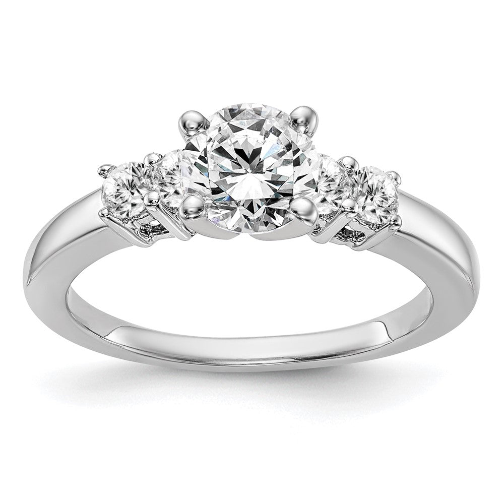 Buy 14K White Gold 5-Stone Engagement Ring Mounting - Stylish & Affordable!