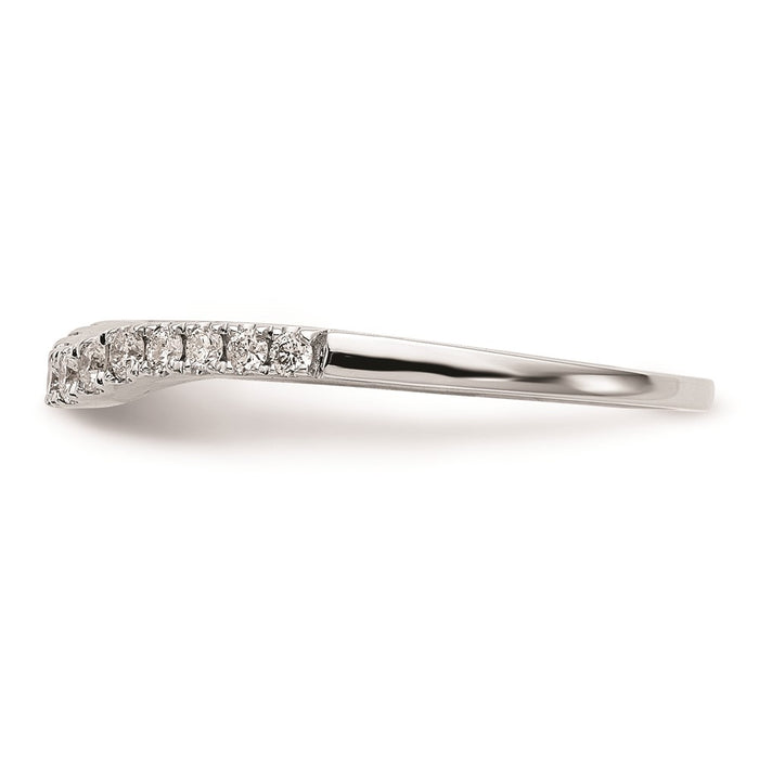 Buy Stylish 14K White Gold Curved Wedding Band Setting - 5mm, Affordable Luxury-3