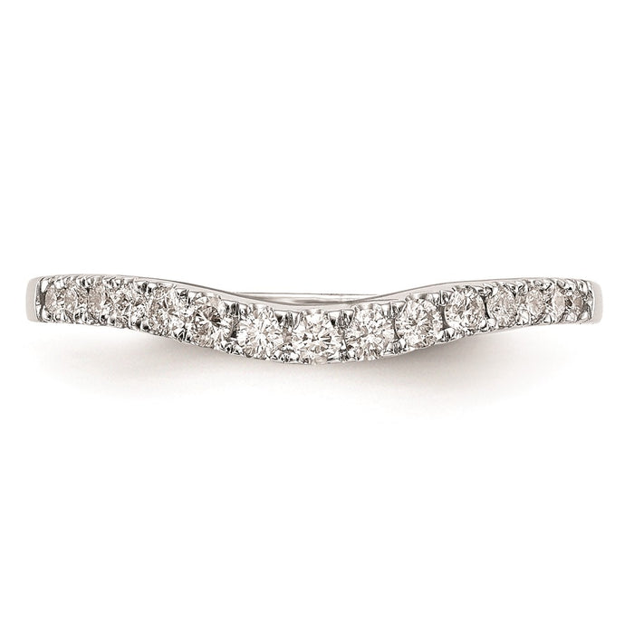 Buy Stylish 14K White Gold Curved Wedding Band Setting - 5mm, Affordable Luxury-4