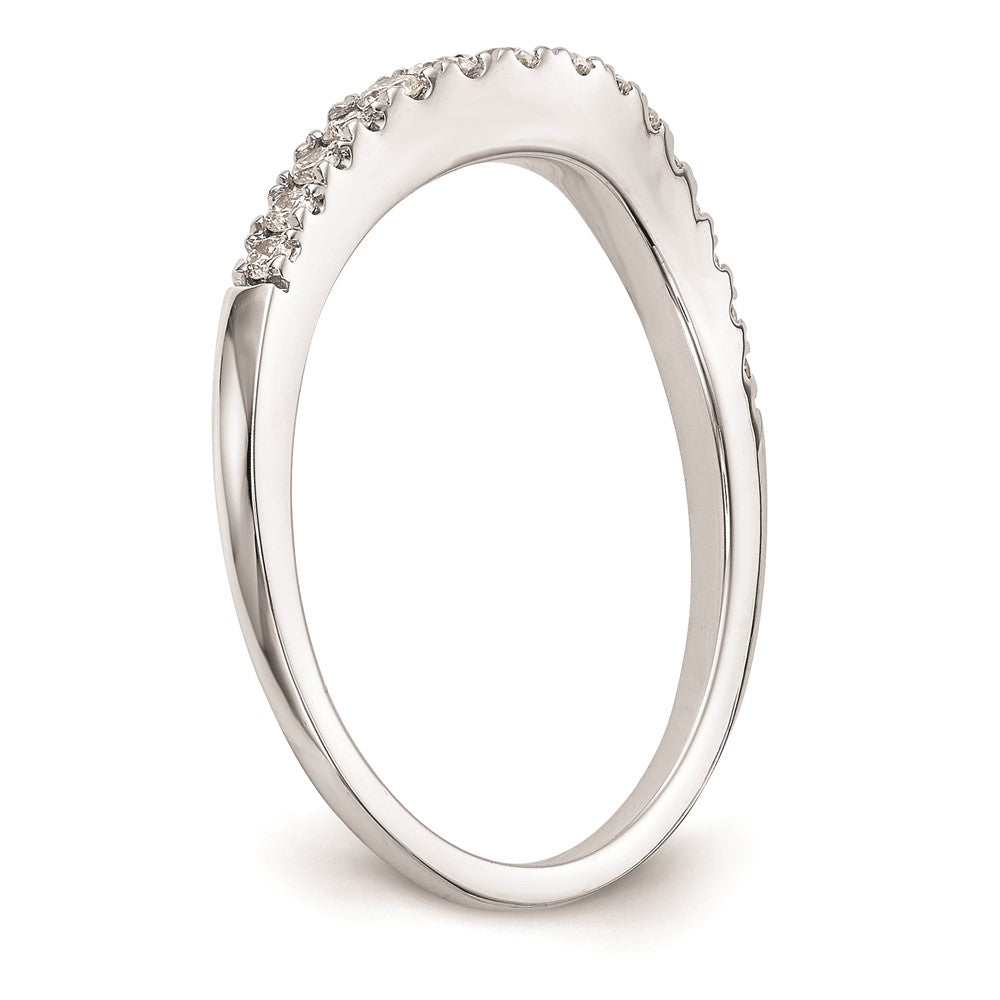 Buy Stylish 14K White Gold Curved Wedding Band Setting - 5mm, Affordable Luxury
