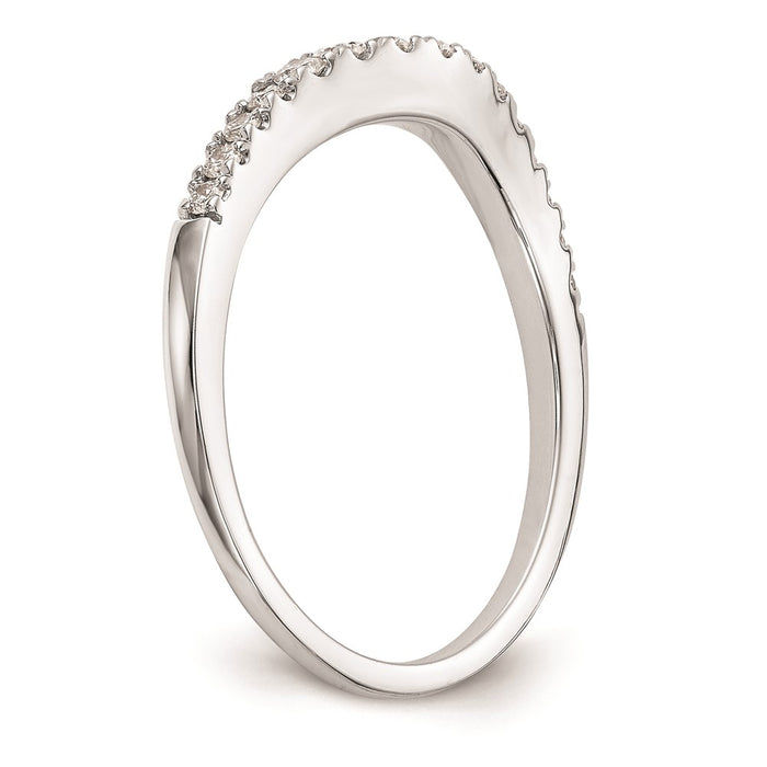 Buy Stylish 14K White Gold Curved Wedding Band Setting - 5mm, Affordable Luxury-6