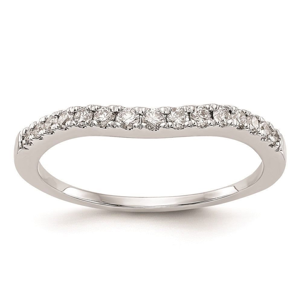 Buy Stylish 14K White Gold Curved Wedding Band Setting - 5mm, Affordable Luxury