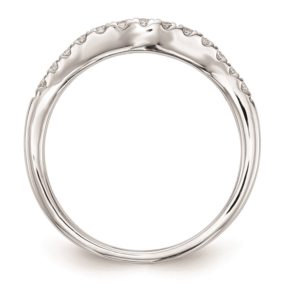 Exclusive 14K White Gold Curved Wedding Band Setting - Stylish & Affordable