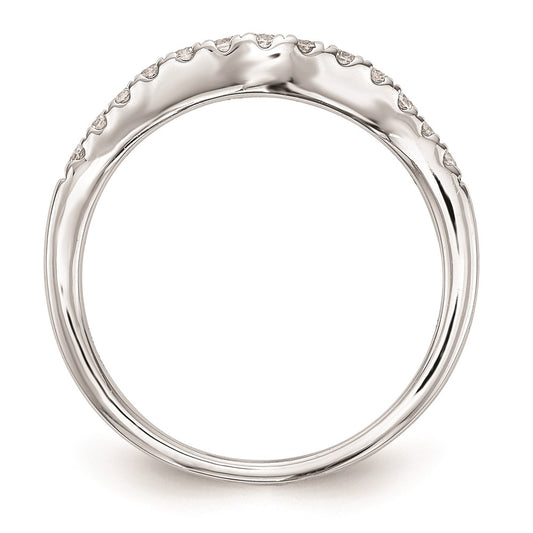 Exclusive 14K White Gold Curved Wedding Band Setting - Stylish & Affordable