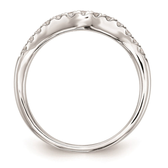 Exclusive 14K White Gold Curved Wedding Band Setting - Stylish & Affordable-2