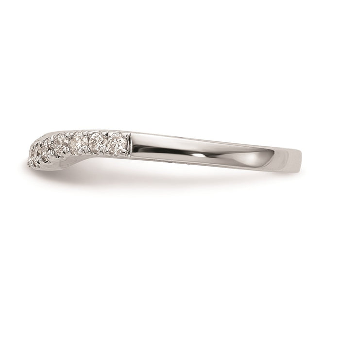 Exclusive 14K White Gold Curved Wedding Band Setting - Stylish & Affordable-3