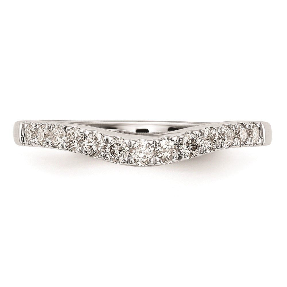 Exclusive 14K White Gold Curved Wedding Band Setting - Stylish & Affordable