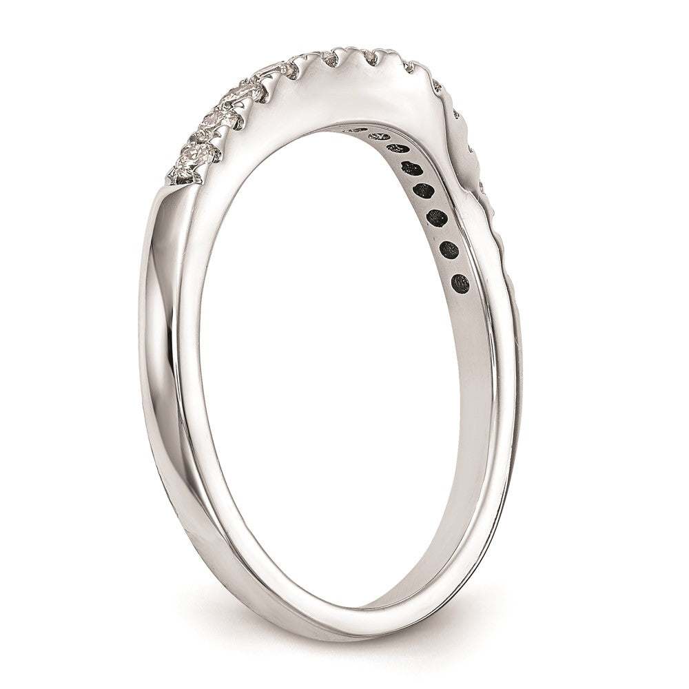Exclusive 14K White Gold Curved Wedding Band Setting - Stylish & Affordable
