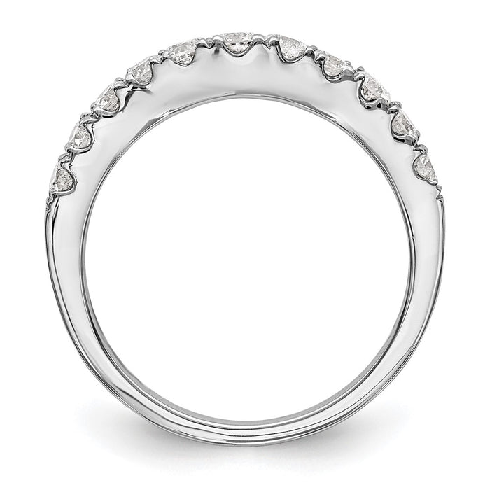 High-Quality 14K White Gold 3/4 Carat Diamond Wedding Band - Stylish Value!-2