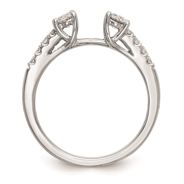 14K White Gold 3-Stone Engagement Ring