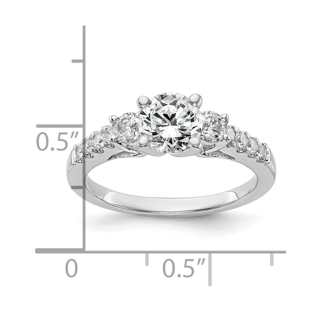 Exclusive 14K White Gold 3-Stone Engagement Ring - Stylish & Affordable!