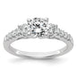 Buy Exclusive 14K White Gold 3-Stone Engagement Ring Mounting - Stylish Setting for 2-3.4mm Stones-1