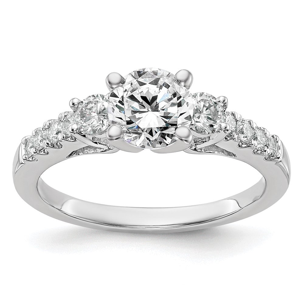 Exclusive 14K White Gold 3-Stone Engagement Ring - Stylish & Affordable!