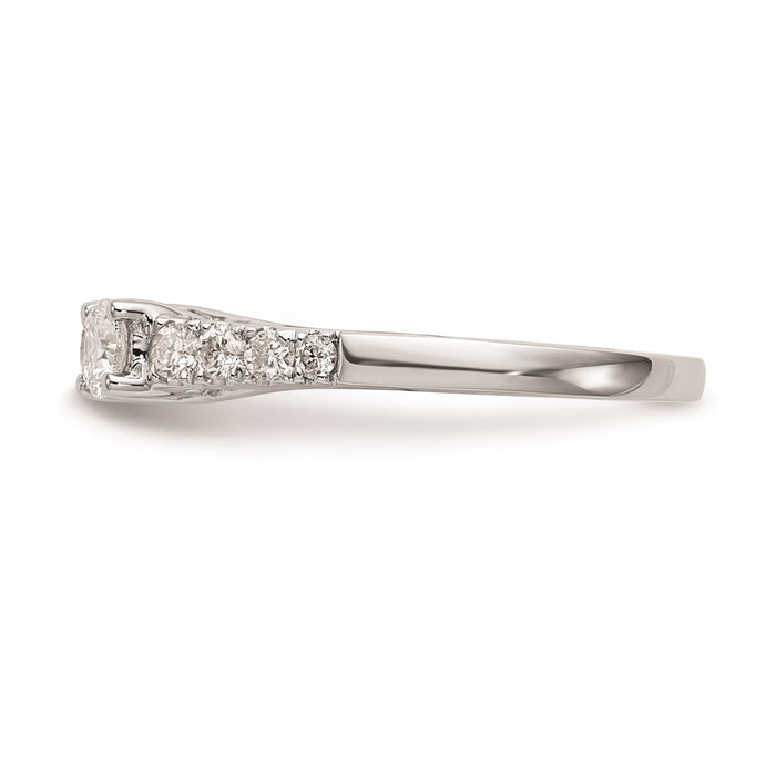 Buy Exclusive 14K White Gold 3-Stone Engagement Ring Mounting - Stylish Design for 2-4mm Stones-3
