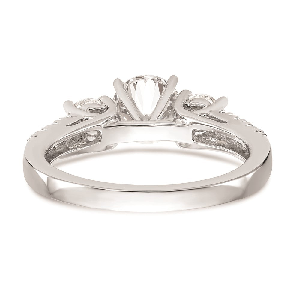 Buy Exclusive 14K White Gold 3-Stone Engagement Ring Mounting - Stylish Design for 2-4mm Stones