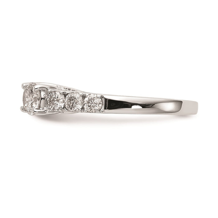 Buy 14K White Gold 3-Stone Engagement Ring Mounting for 2-4.6mm Stones | Luxury Design-3