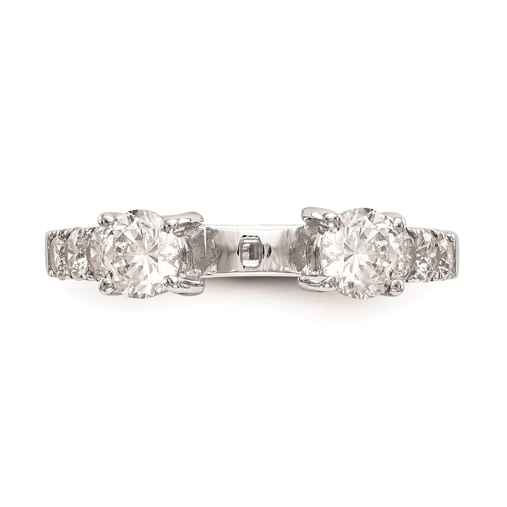 Buy 14K White Gold 3-Stone Engagement Ring Mounting for 2-4.6mm Stones | Luxury Design