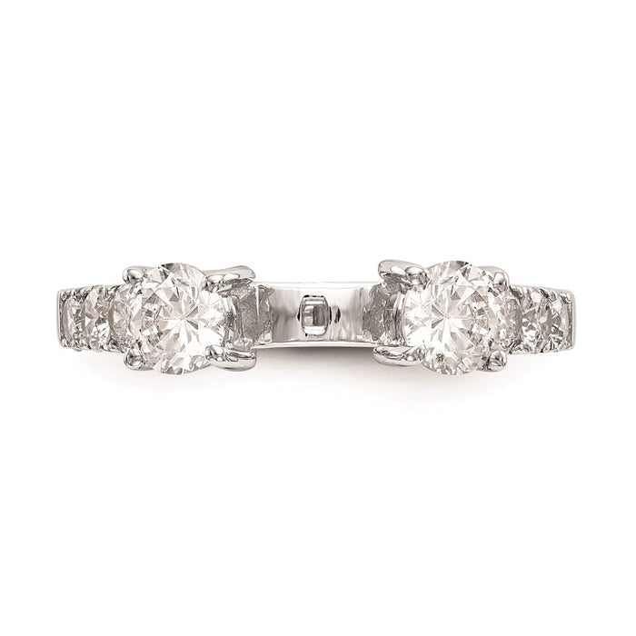 Buy 14K White Gold 3-Stone Engagement Ring Mounting for 2-4.6mm Stones | Luxury Design-4