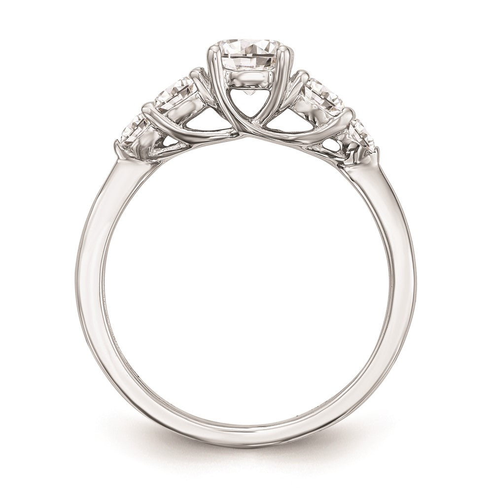 High-Quality 14K White Gold 5-Stone Engagement Ring Setting - Affordable Luxury