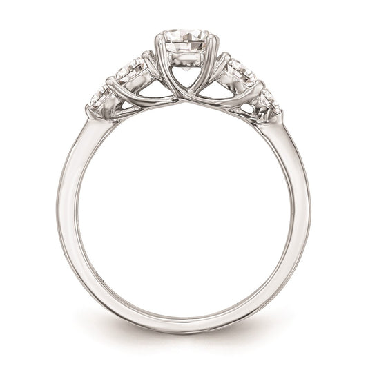 High-Quality 14K White Gold 5-Stone Engagement Ring Setting - Affordable Luxury