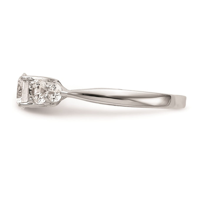 High-Quality 14K White Gold 5-Stone Engagement Ring Setting - Affordable Luxury-3